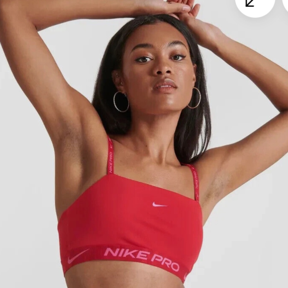 Nike Indy University Red Light Support Bandeau Sports Bra